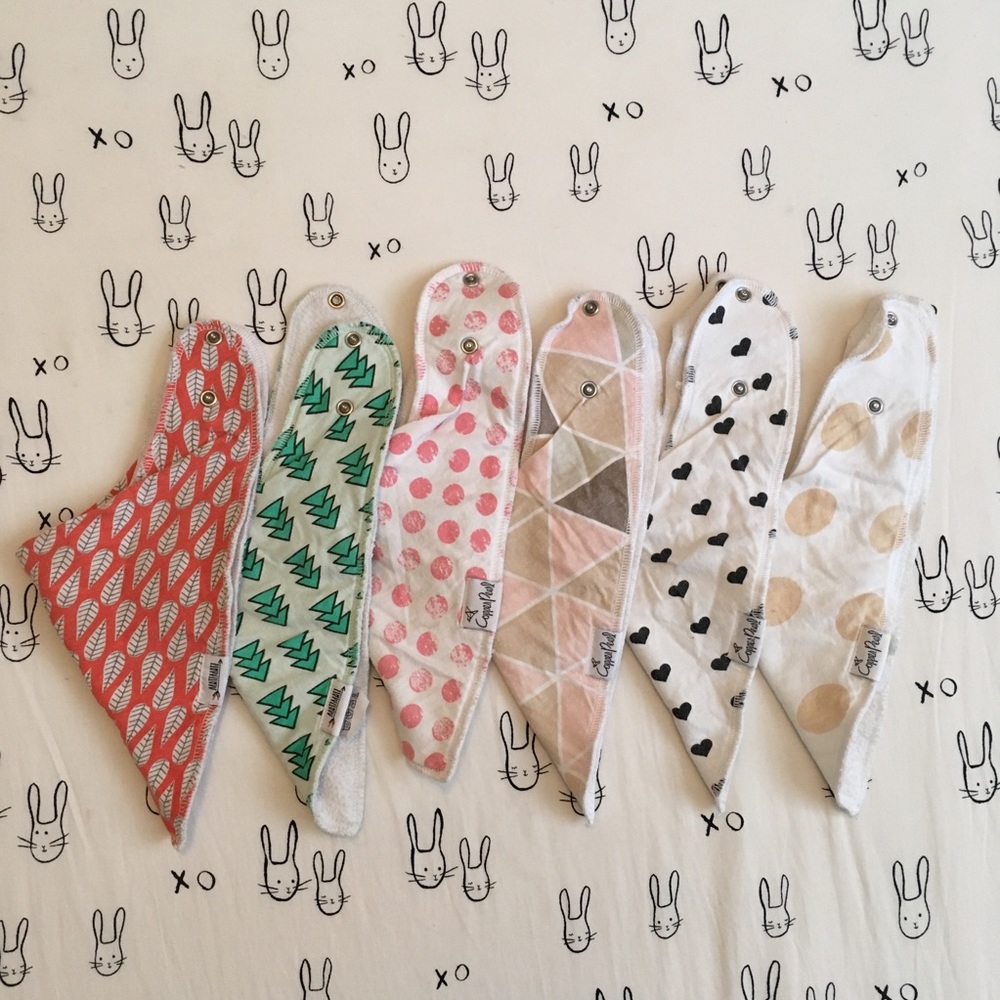 Copper Pearl & Matimati 6 baby bandana bib lot